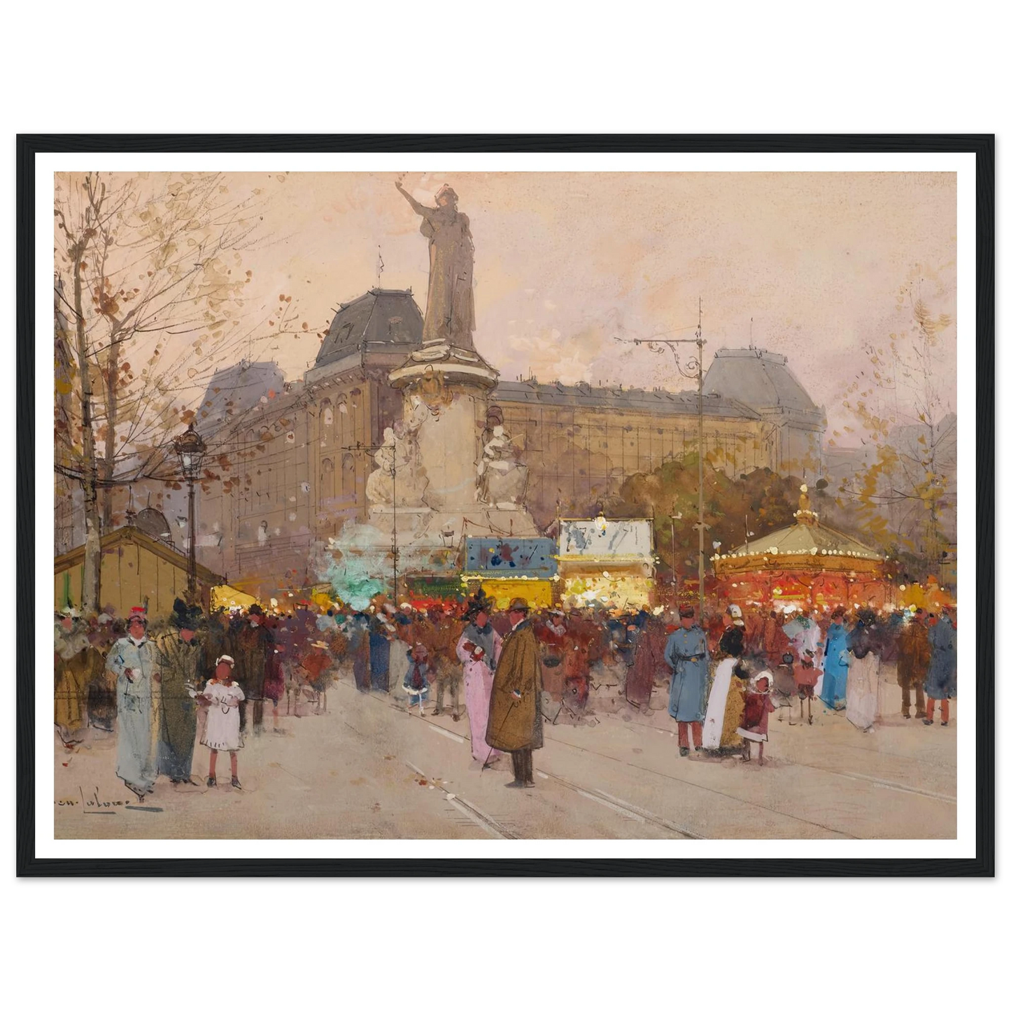 La Place du Republic, Paris Art Print | Eugene Galien Laloue-Quipham Collections