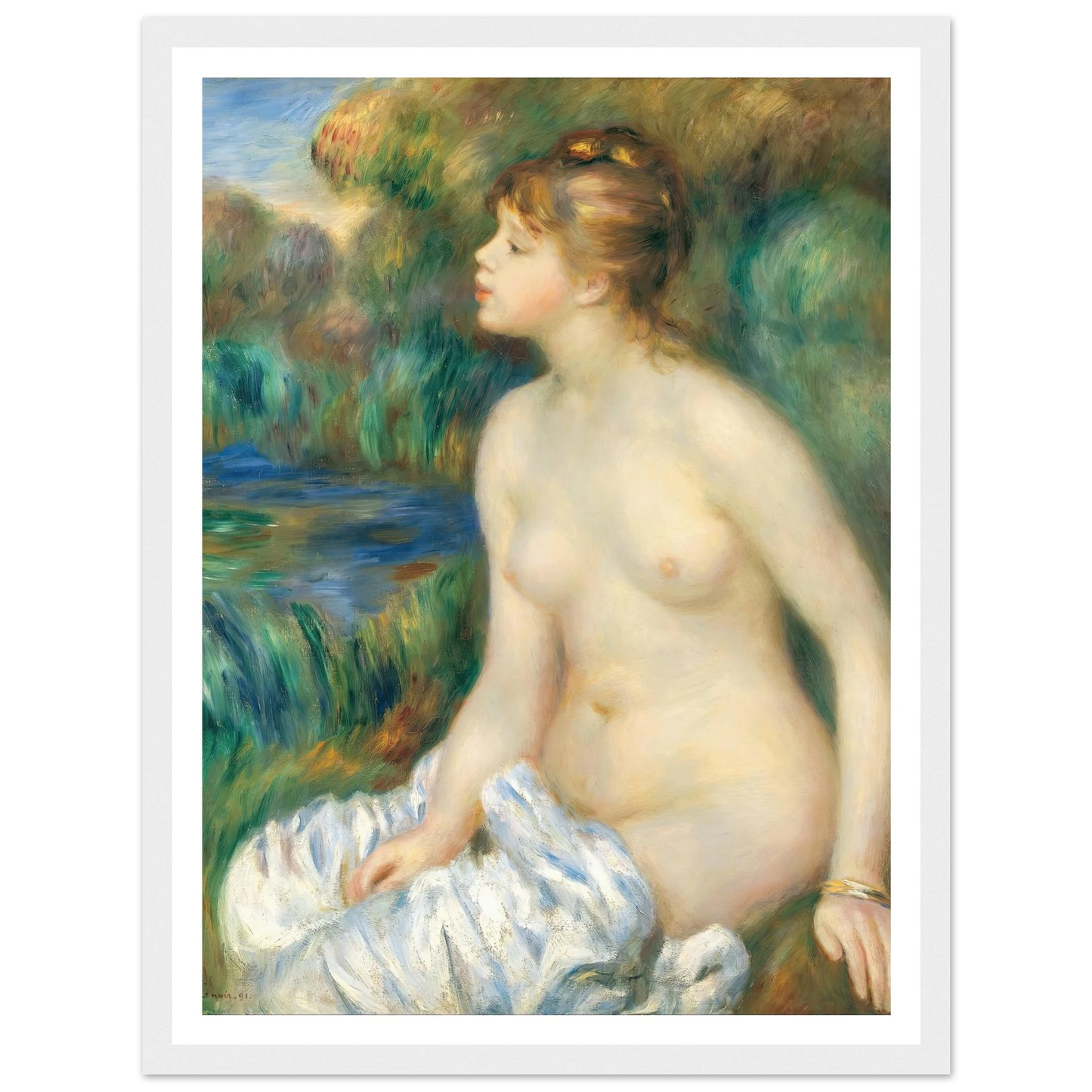 Bather (1891) Art Print | Pierre Auguste Renoir-Quipham Collections