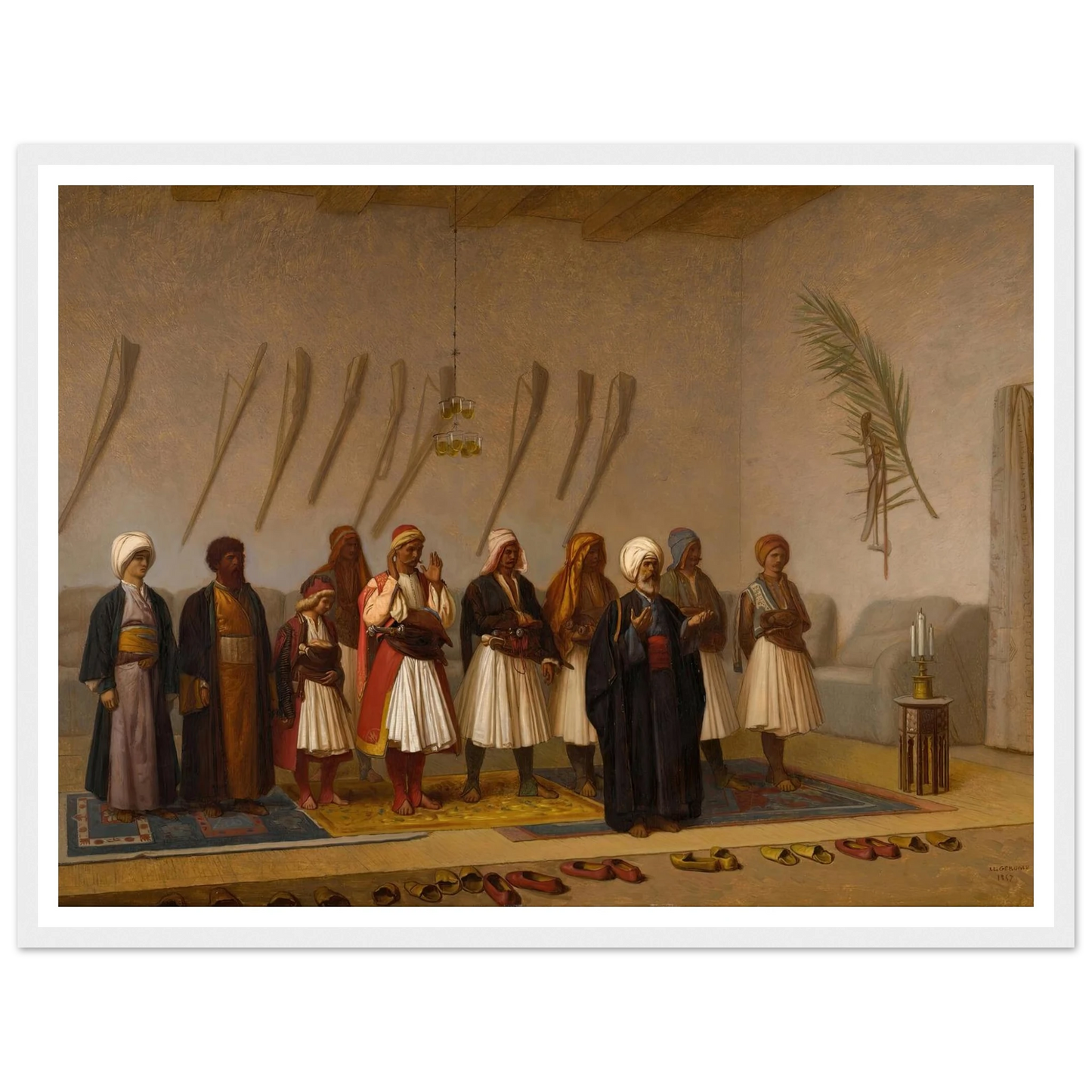 Prayer in the House of the Arnaut Chief (1857) Art Print | Jean Leon Gerome-Quipham Collections