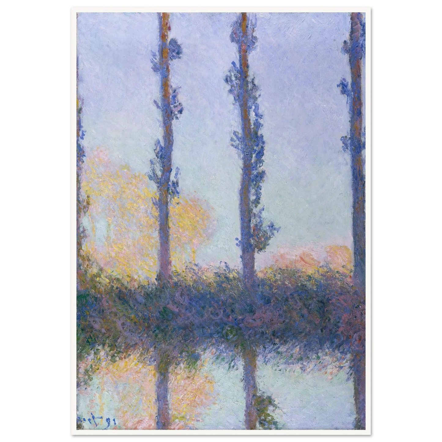The Four Trees (1891) Art Print | Claude Monet-Quipham Collections