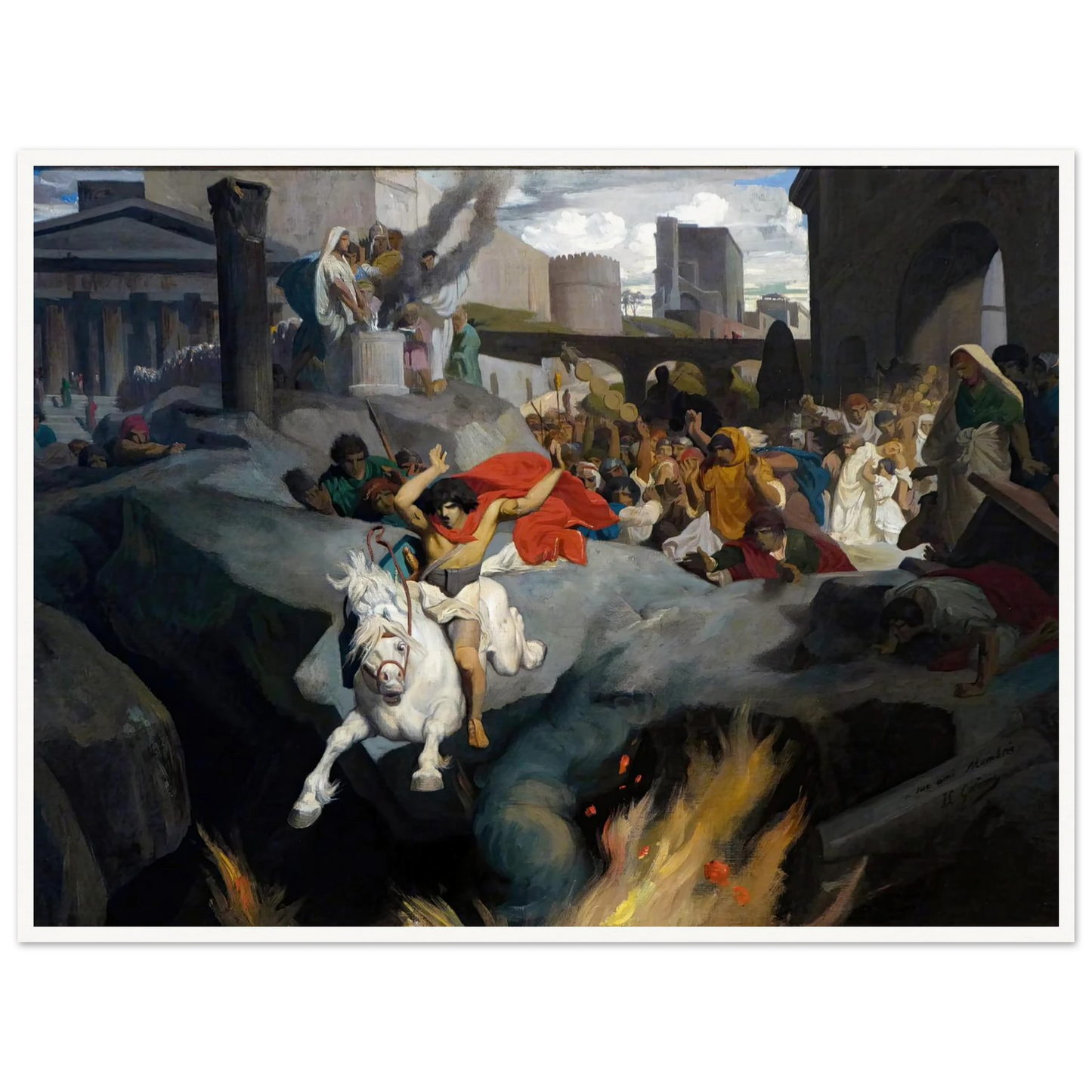 The Leap of Marcus Curtius (1850-1855) Art Print | Jean Leon Gerome-Quipham Collections