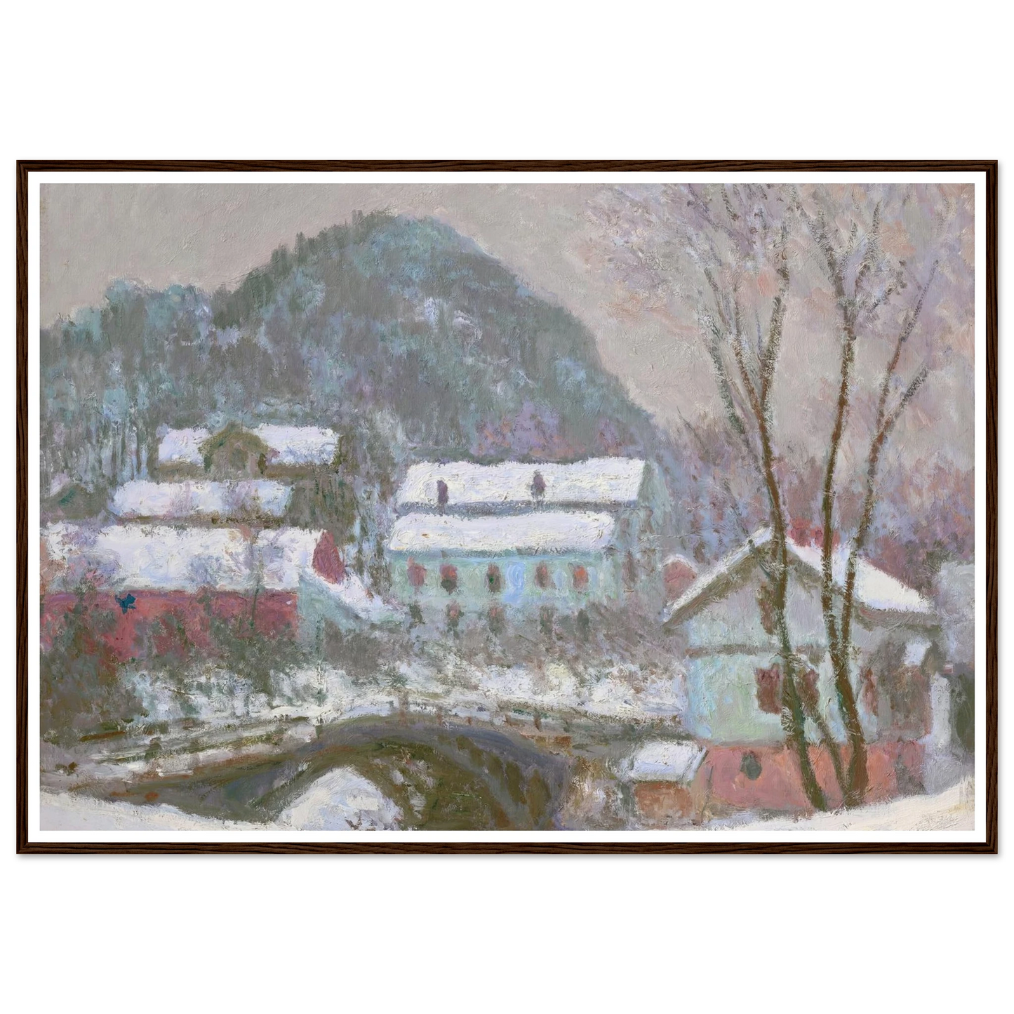 Sandviken, Norvège, effet de neige (1895) Art Print | Claude Monet-Quipham Collections