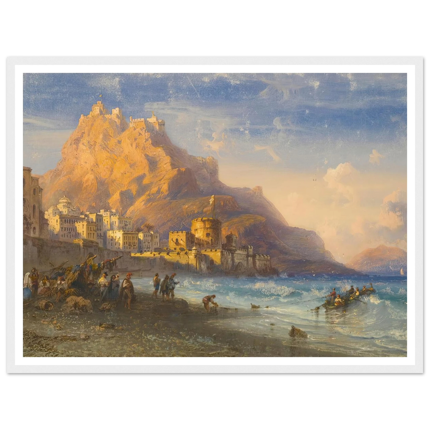 Coastal Landscape, Southern Italy Art Print | Carlo Bossoli-Quipham Collections
