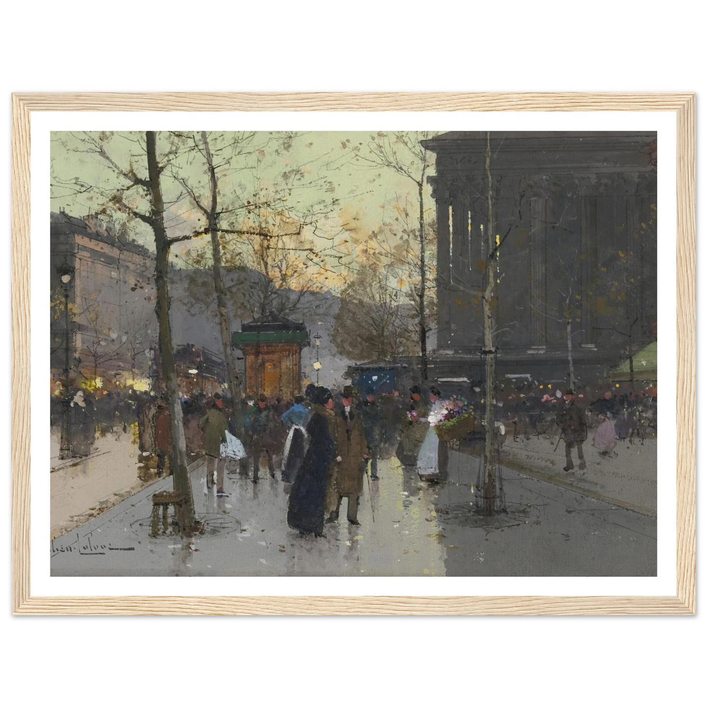 Marché de Fleurs, la Madeleine Art Print | Eugene Galien Laloue-Quipham Collections