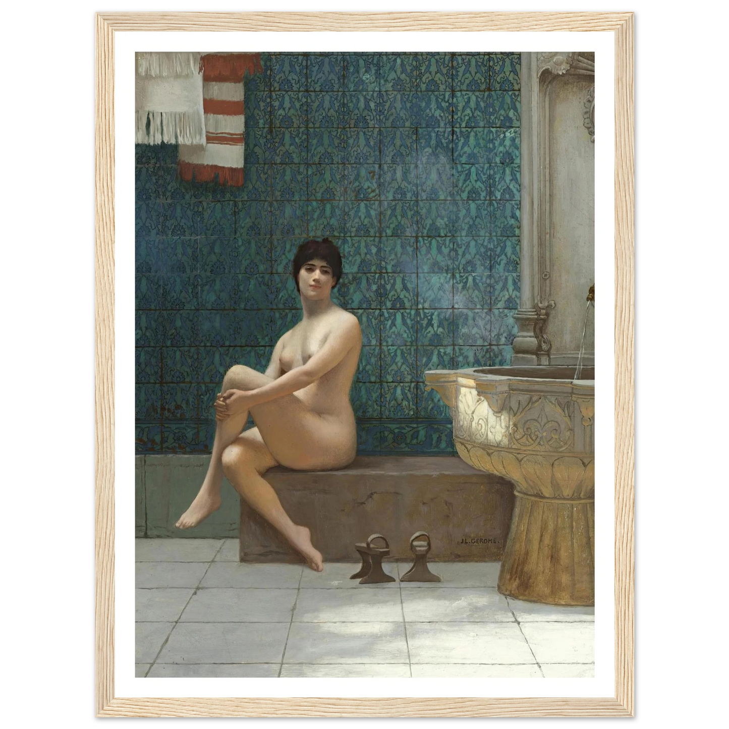 Baigneuse À La Piscine De Brousse Art Print | Jean Leon Gerome-Quipham Collections