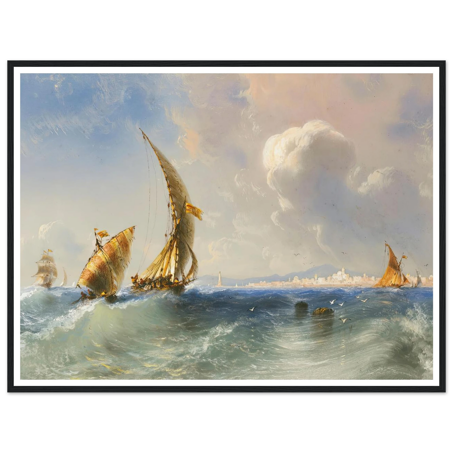 High Seas Near Alicante Art Print | Carlo Bossoli-Quipham Collections