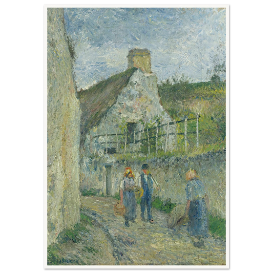 Rue Des Roches Au Valhermeil, Auvers Sur Oise (1880) Art Print | Camille Pissarro-Quipham Collections