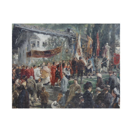 Procession in Hofgastein Puzzle | Adolph von Menzel-Quipham Collections