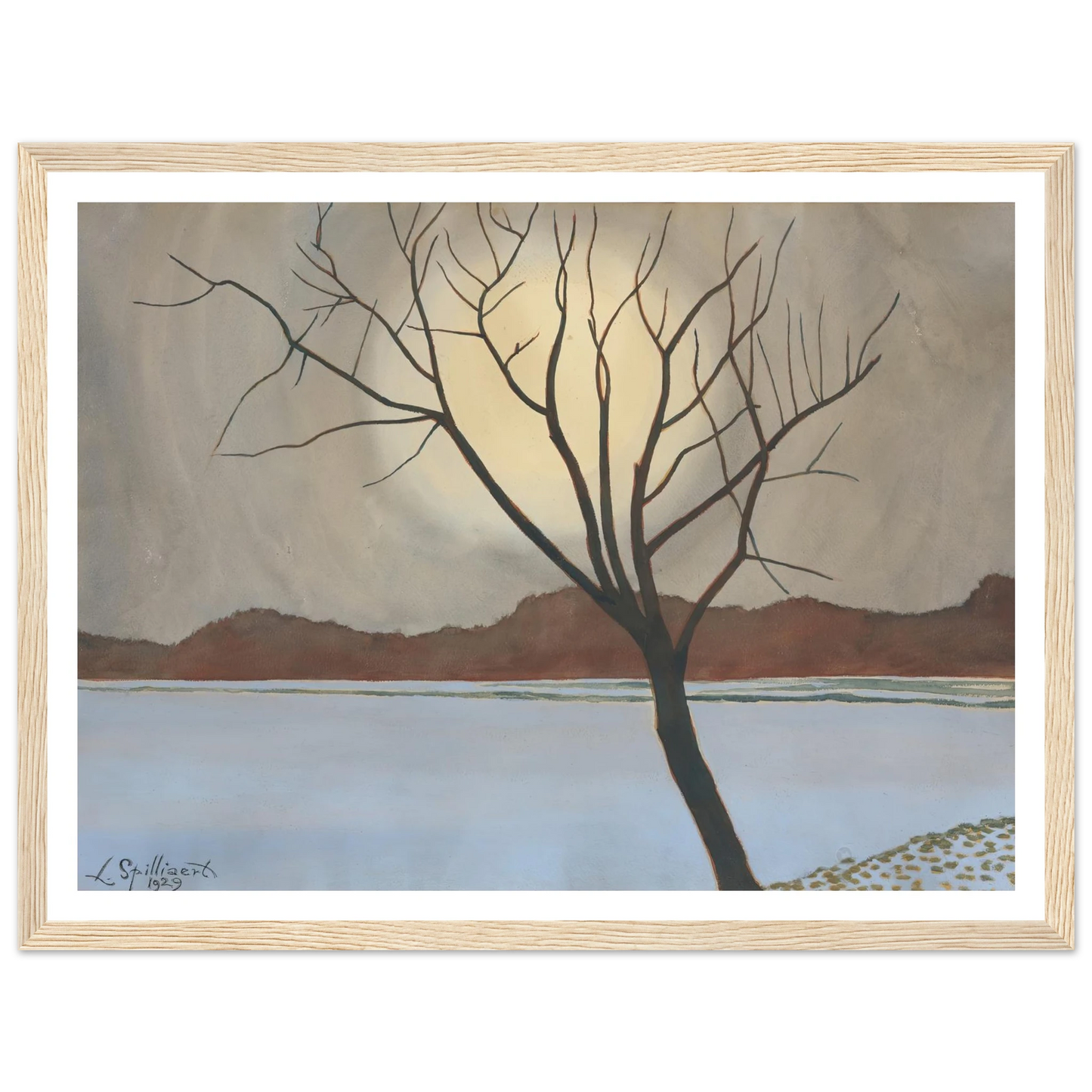 Landschap met boom op het voorplan (from 1929 until 1930) Art Print | Leon Spilliaert-Quipham Collections