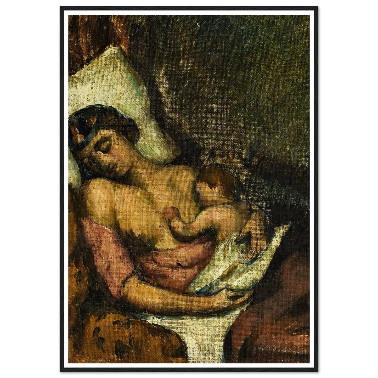 Femme allaitant son enfant (circa 1872) Art Print | Paul Cezanne-Quipham Collections
