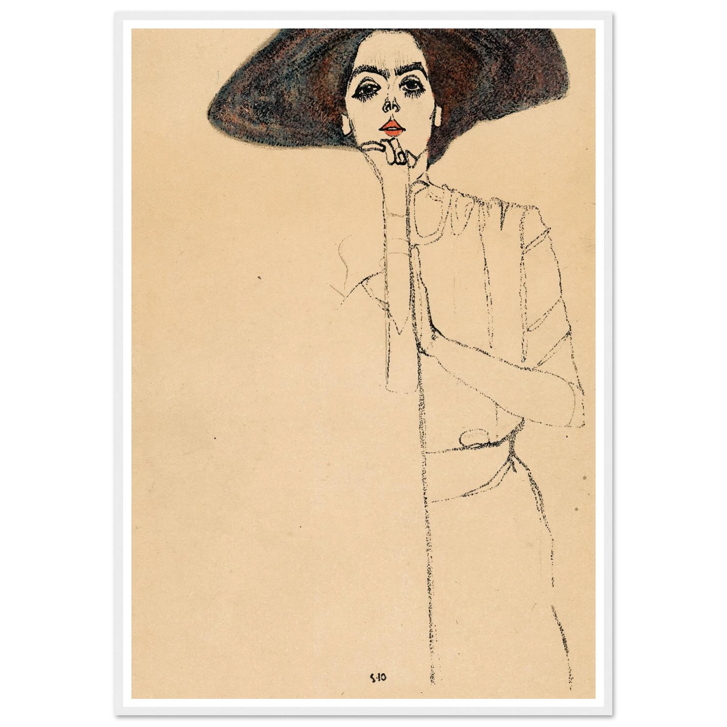 Frauenbildnis II Art Print | Egon Schiele-Quipham Collections