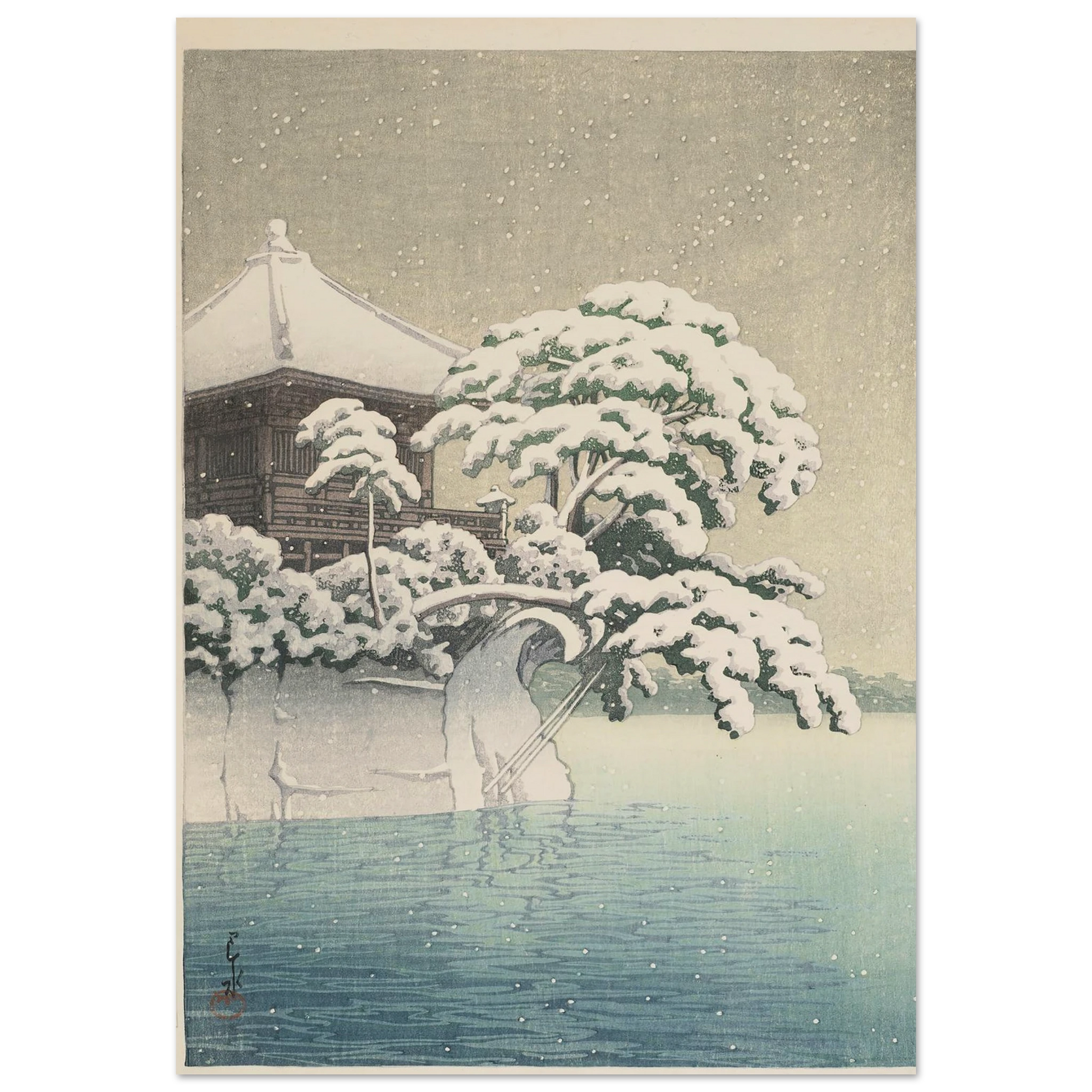 Matsushima Godaido no yuki (Snow at Godaido Temple in Matsushima) (1932) Art Print | Kawase Hasui-Quipham Collections