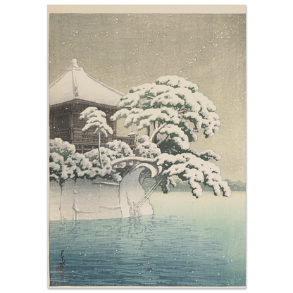 Matsushima Godaido no yuki (Snow at Godaido Temple in Matsushima) (1932) Art Print | Kawase Hasui-Quipham Collections