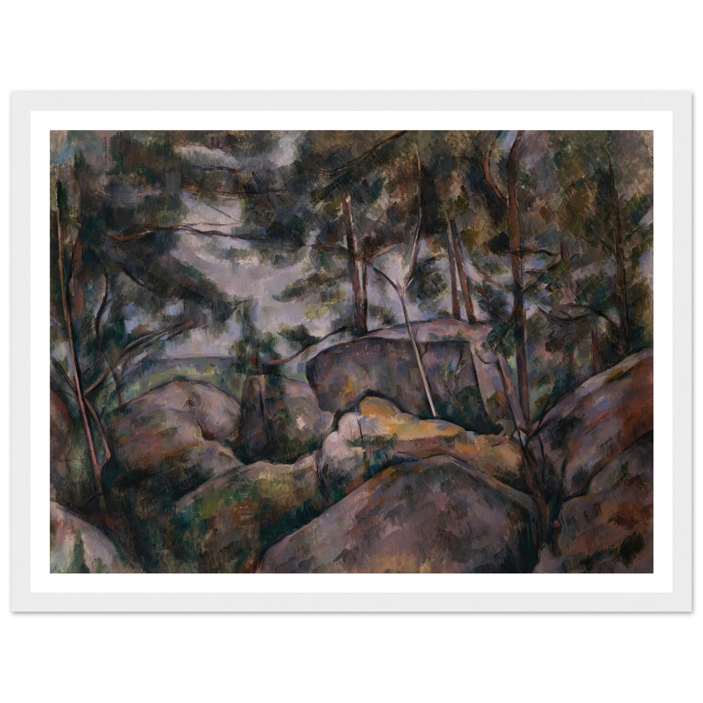 Rocks in the Forest (1890s) Art Print | Paul Cezanne-Quipham Collections