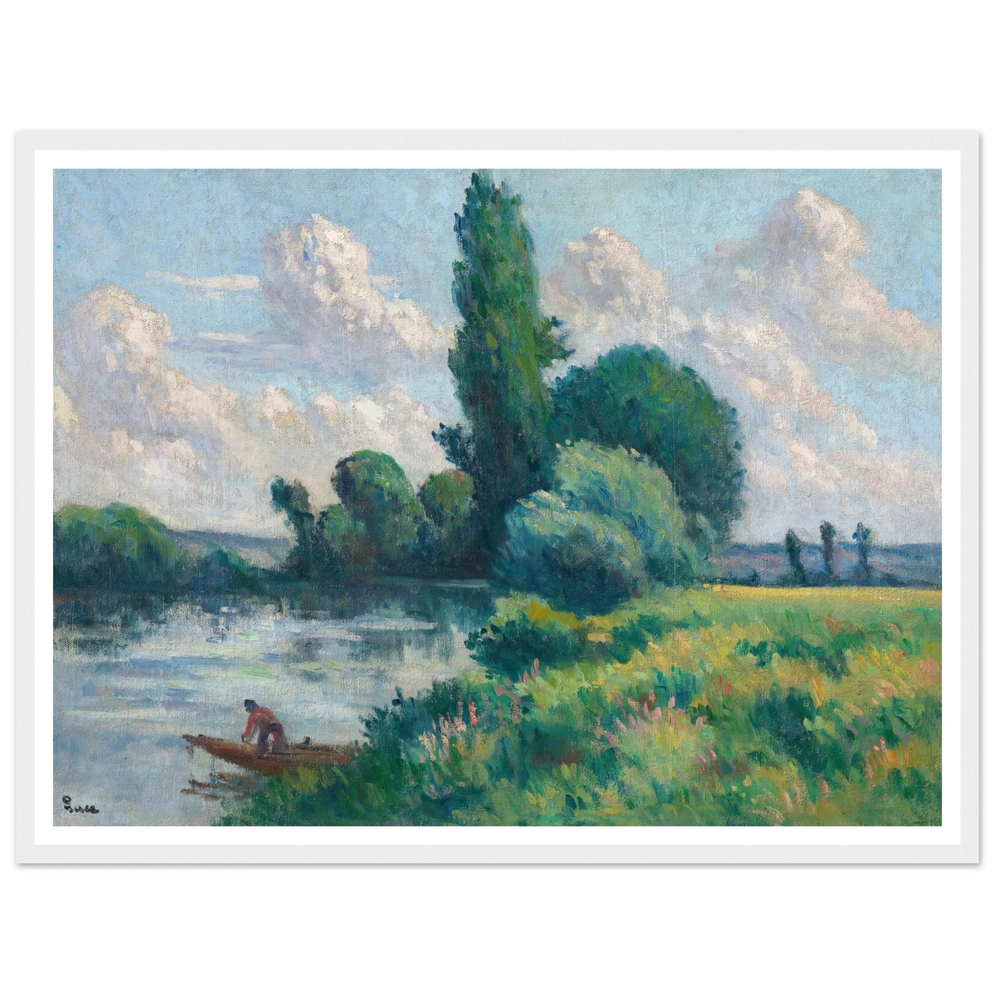 Rolleboise, Le petit bras de Seine Art Print | Maximilien Luce-Quipham Collections