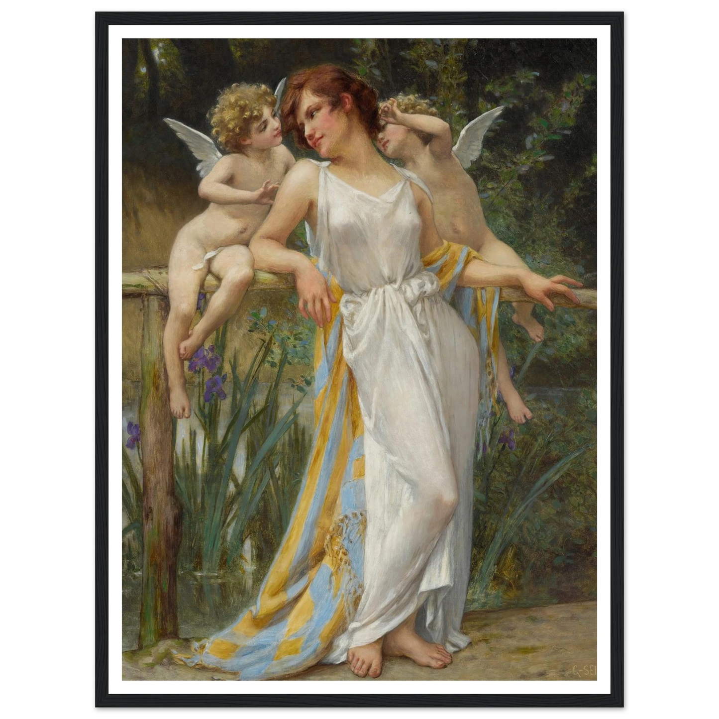 Psyche With Putti Art Print | Guillaume Seignac-Quipham Collections