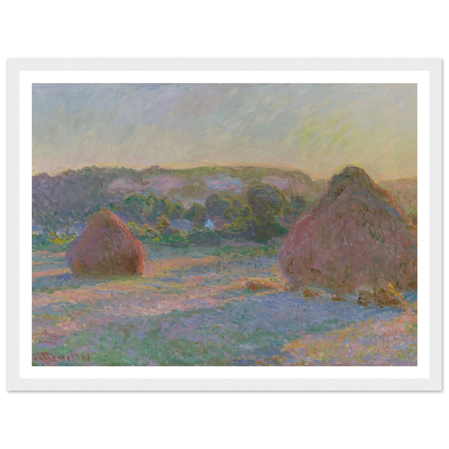 Stacks of Wheat (End of Summer) (1890-91) Art Print | Claude Monet-Quipham Collections