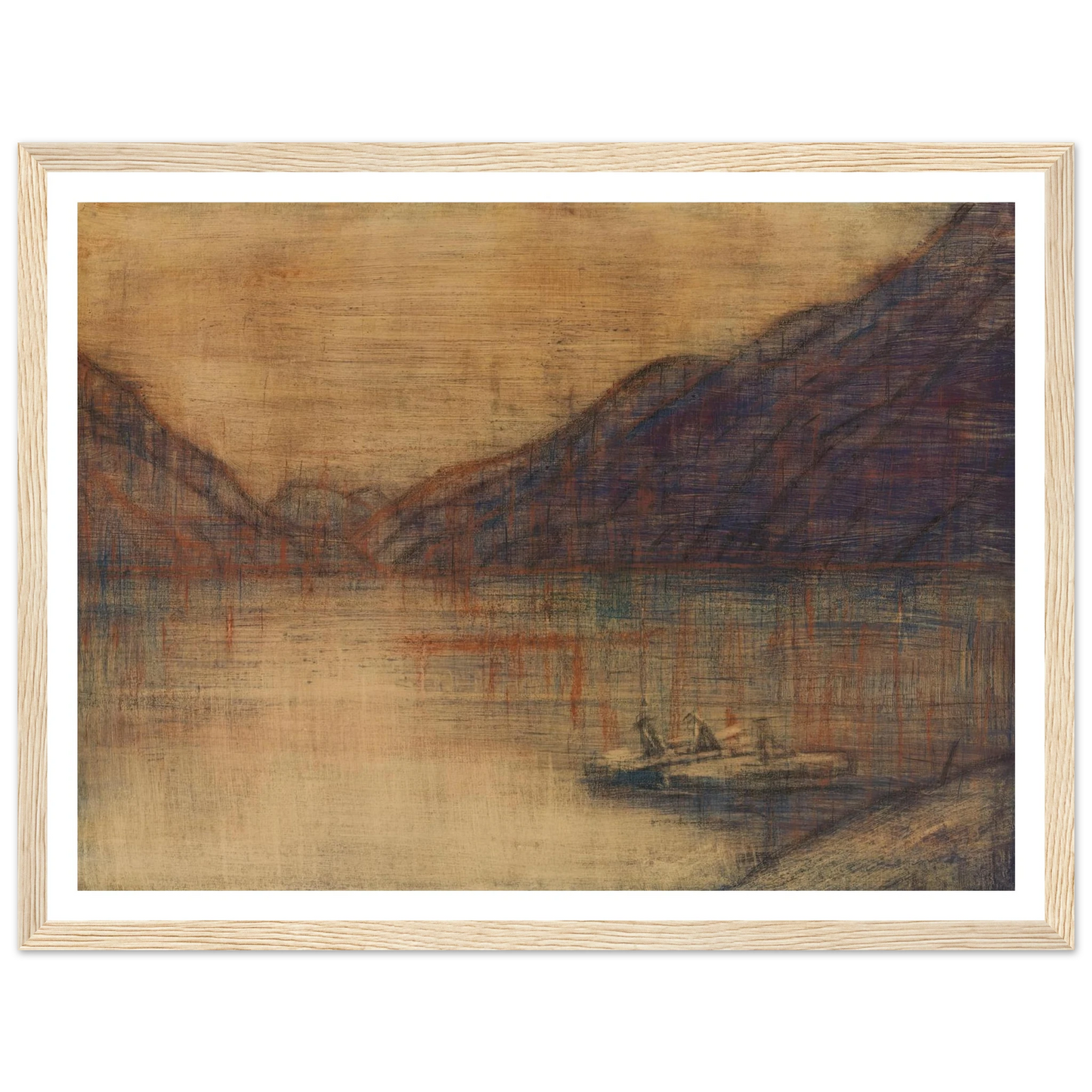 Boot auf dem Lago Maggiore (1934) Art Print | Christian Rohlfs-Quipham Collections