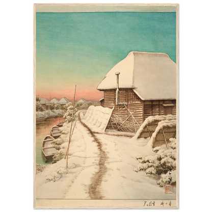 Morigasaki setsugo no yu (Evening after snow at Morigasaki) Art Print | Kawase Hasui-Quipham Collections