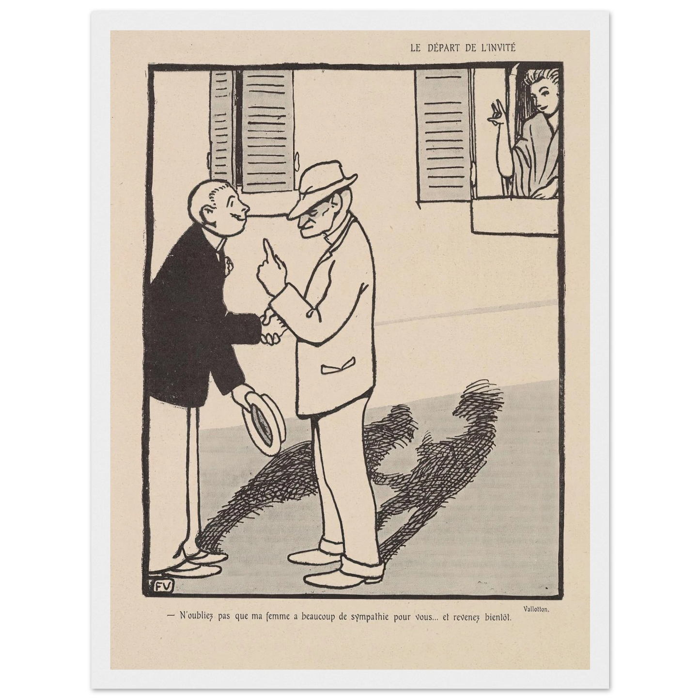 22 août 1903 Art Print | Felix Vallotton - Framed Poster - 30x40 cm / 12x16″ - Black frame