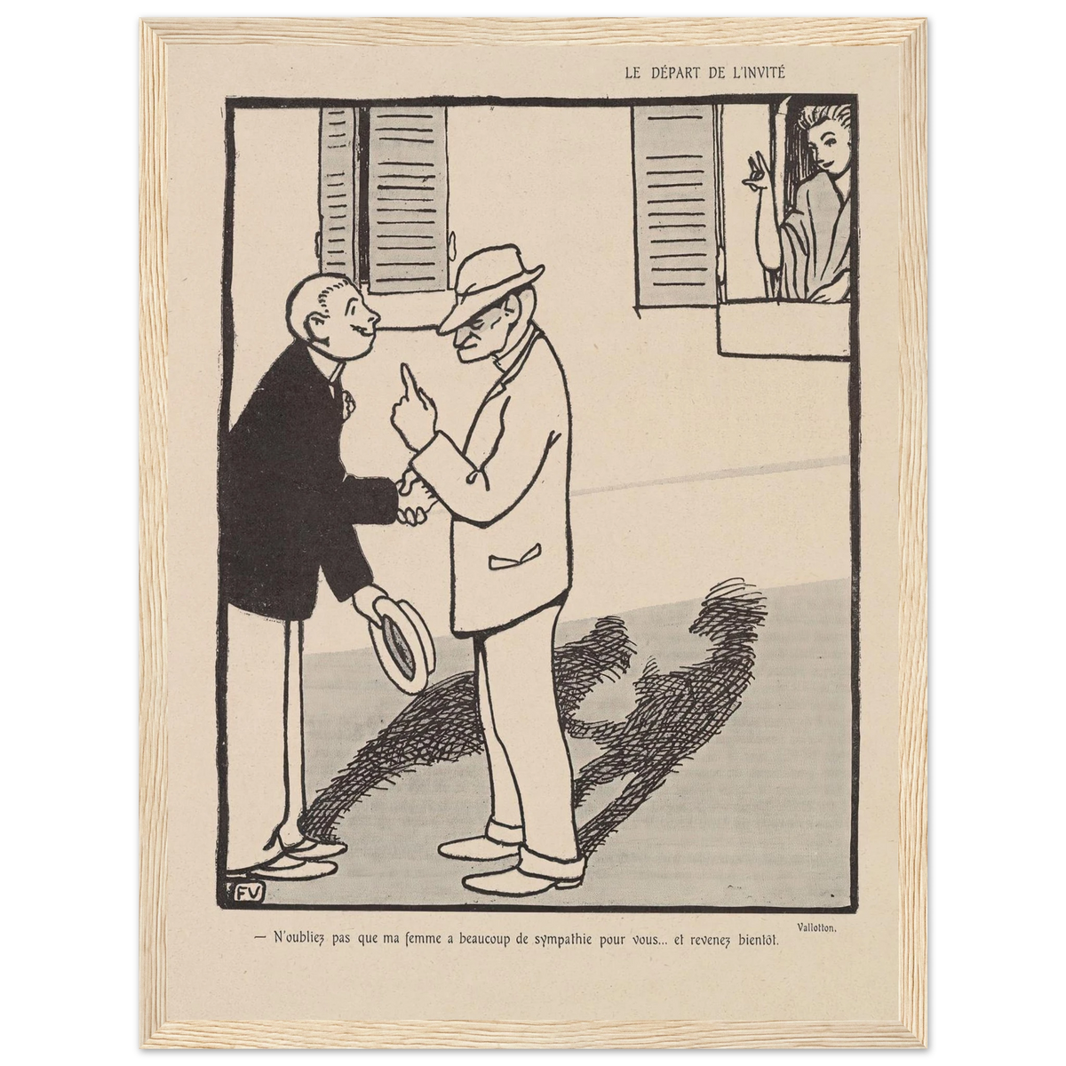 22 août 1903 Art Print | Felix Vallotton - Framed Poster - 30x40 cm / 12x16″ - Black frame