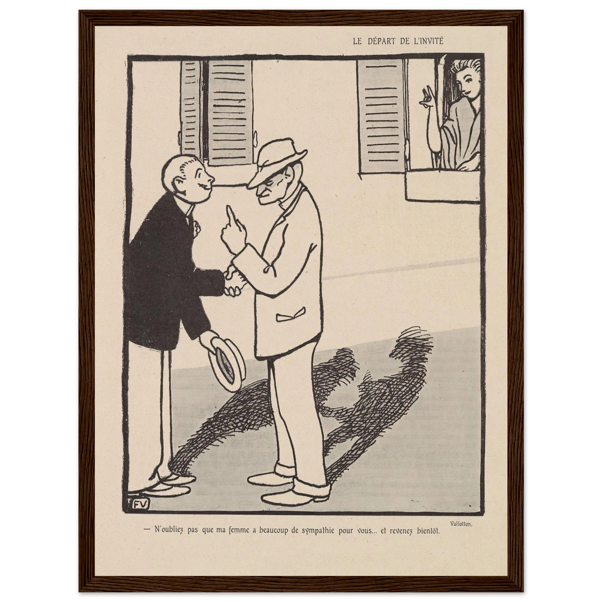 22 août 1903 Art Print | Felix Vallotton - Framed Poster - 30x40 cm / 12x16″ - Black frame