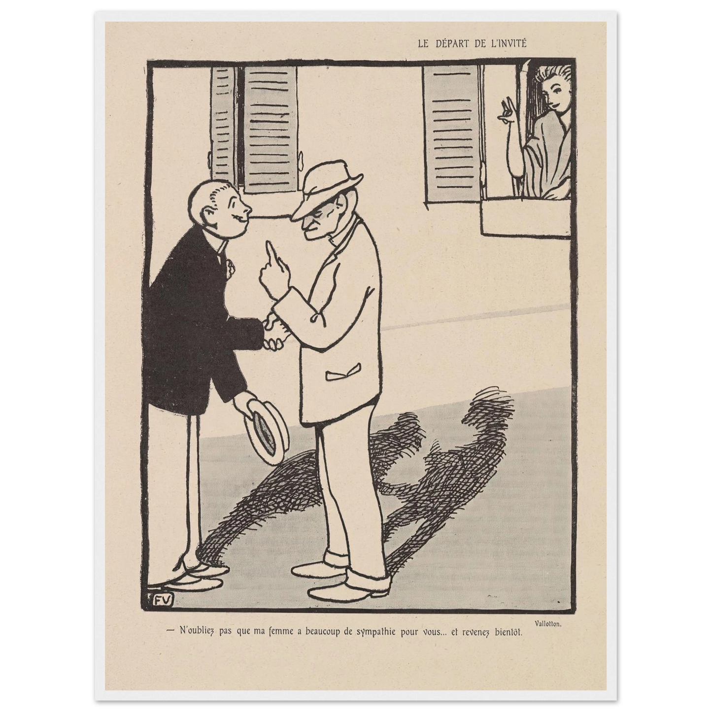 22 août 1903 Art Print | Felix Vallotton - Framed Poster - 30x40 cm / 12x16″ - Black frame