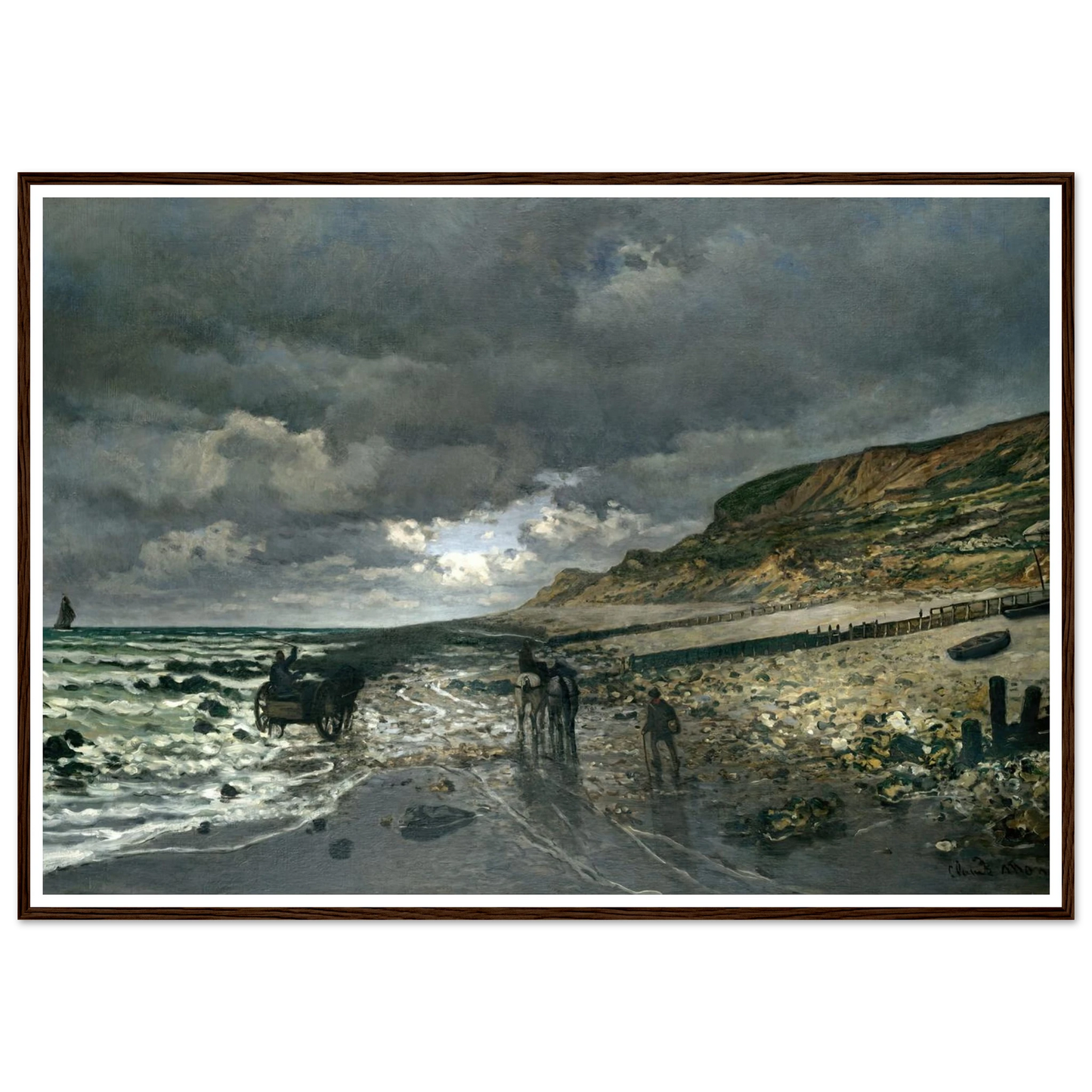 La Pointe de la Hève at Low Tide (1865) Art Print | Claude Monet-Quipham Collections