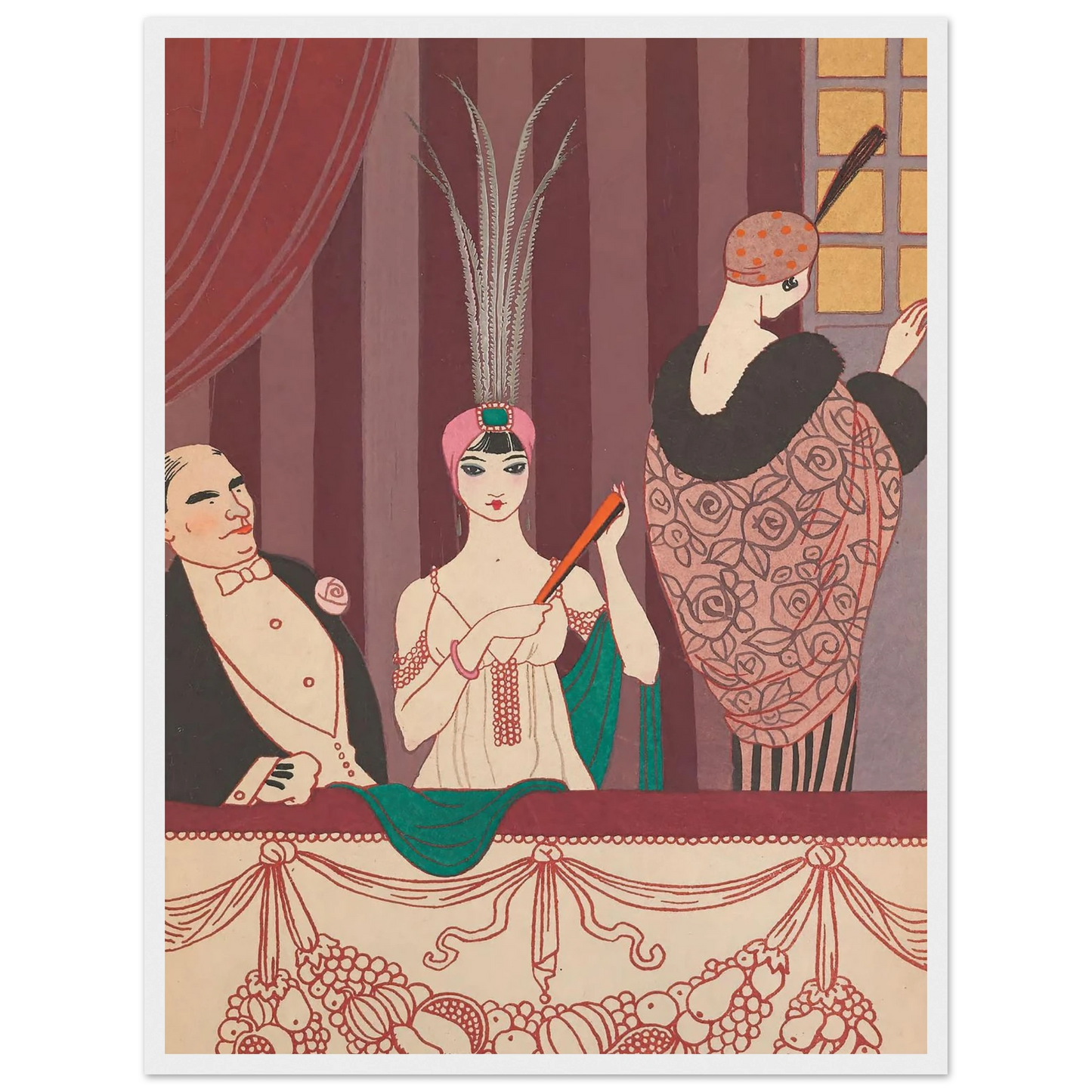 La Loge (1914) Art Print | George Barbier-Quipham Collections