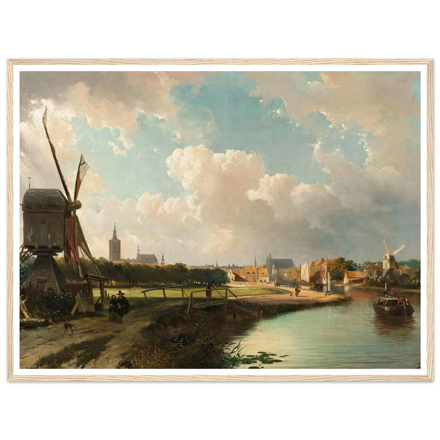View of The Hague from the Delftse Vaart in the Seventeenth Century (1852) Art Print | Cornelis Springer-Quipham Collections