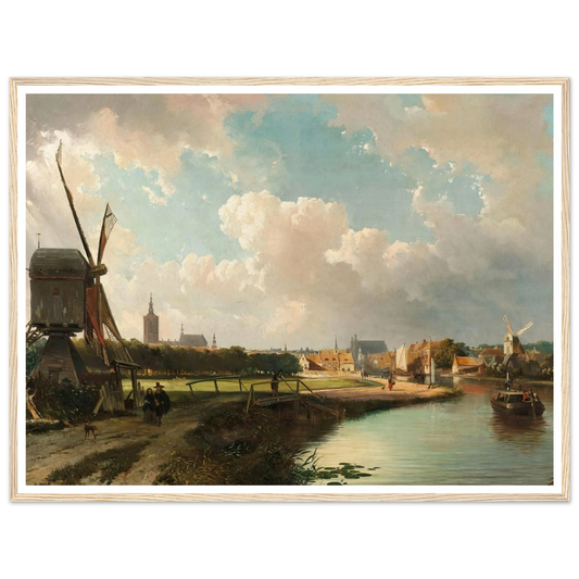 View of The Hague from the Delftse Vaart in the Seventeenth Century (1852) Art Print | Cornelis Springer-Quipham Collections