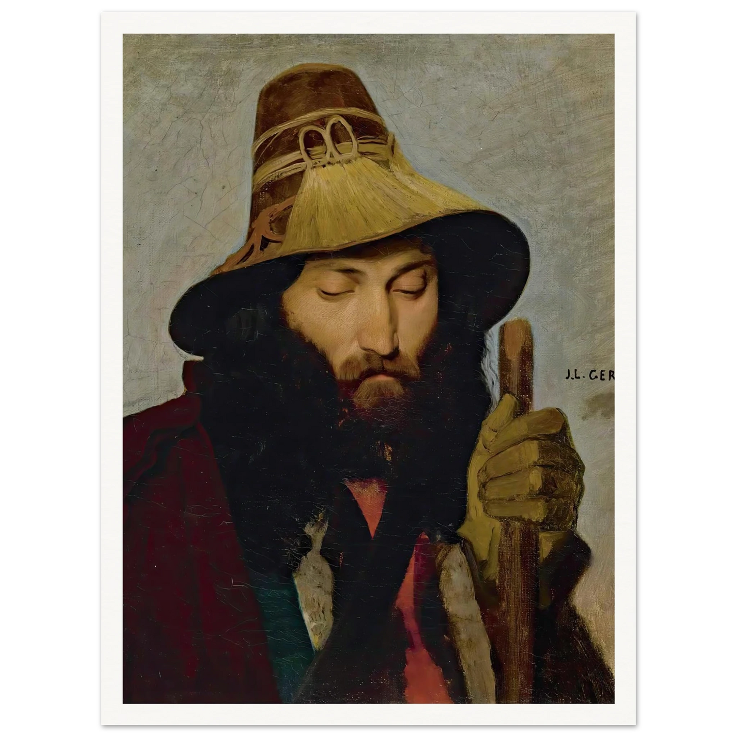 Portrait Of An Italian Man Art Print | Jean Leon Gerome-Quipham Collections