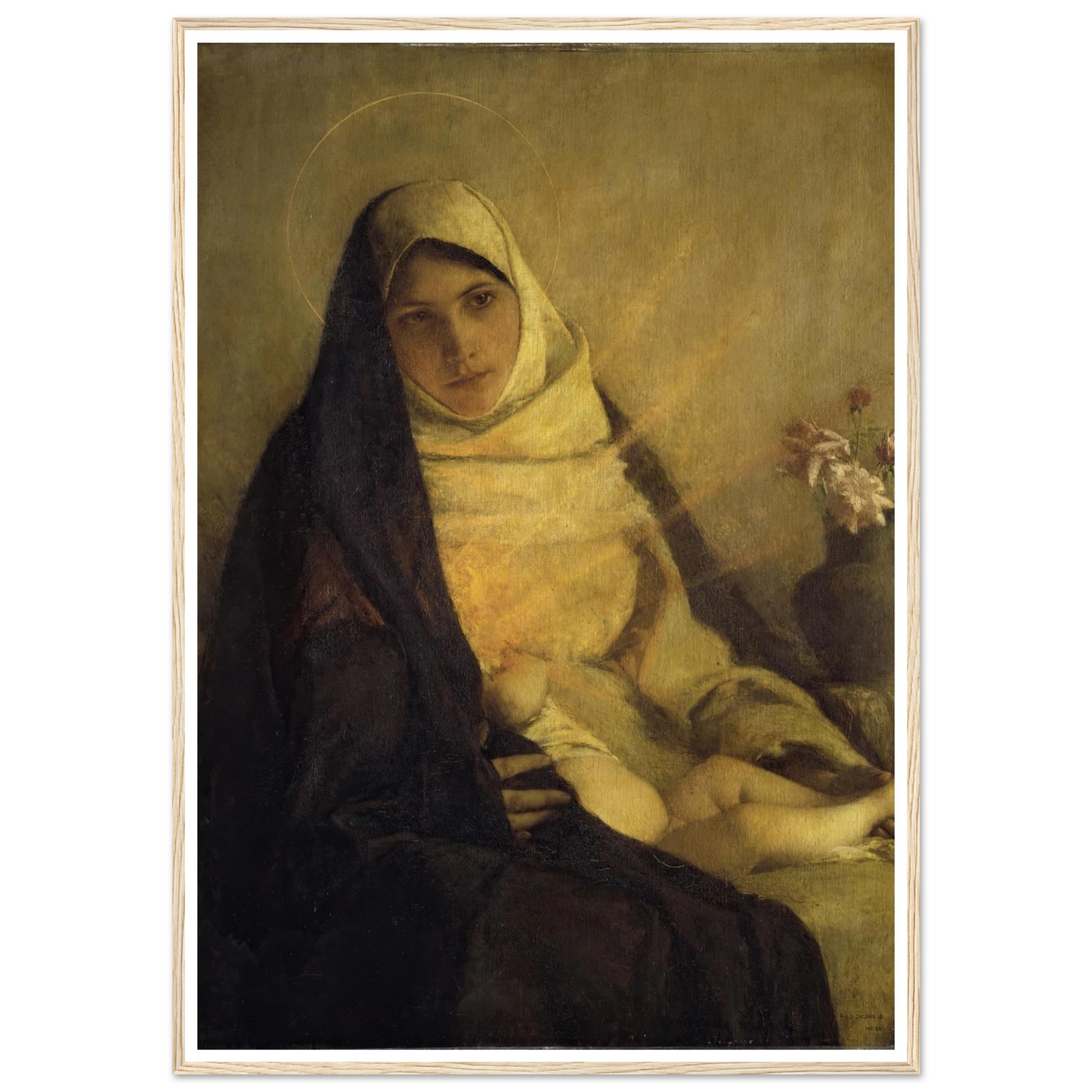 Madonna of the Rose (1885) Art Print | Pascal Adolphe Jean Dagnan Bouveret-Quipham Collections