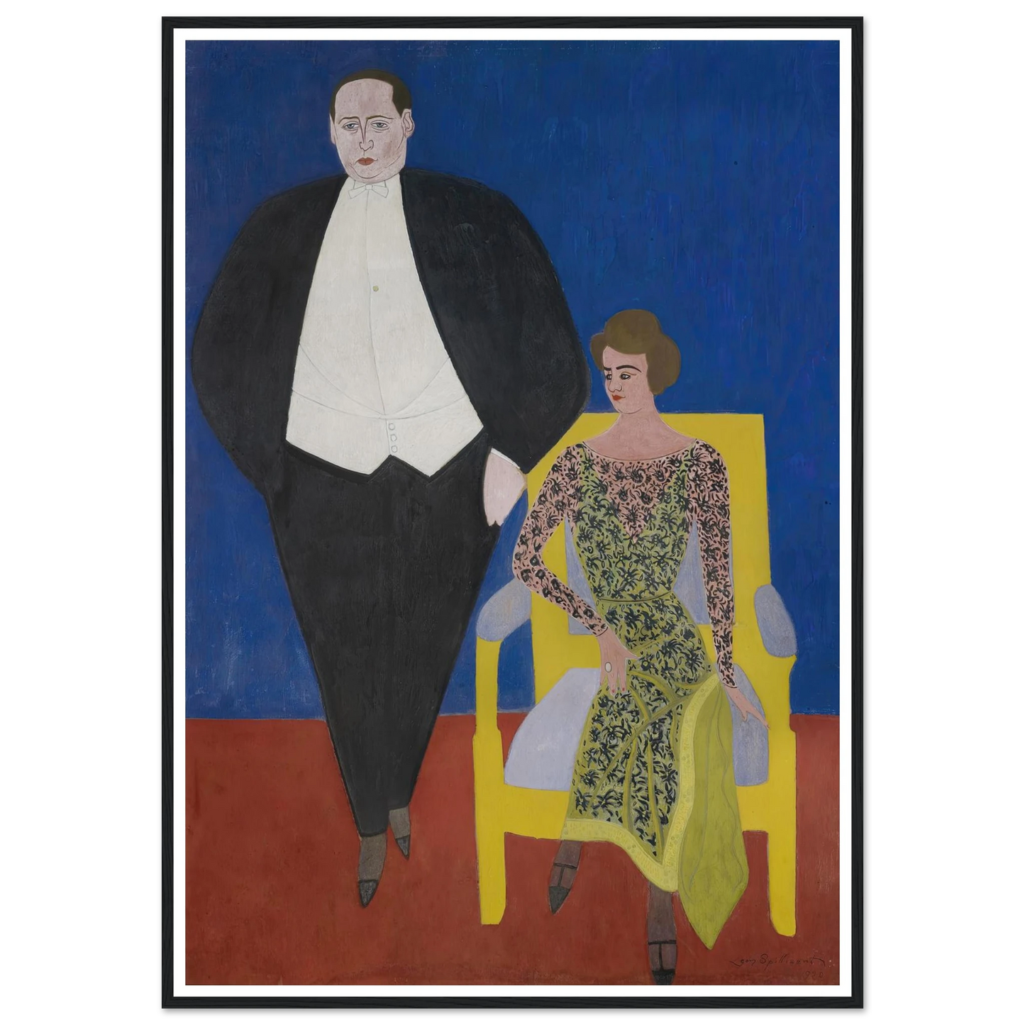 Portrait of Gustave en Norine Van Hecke (1920) Art Print | Leon Spilliaert-Quipham Collections
