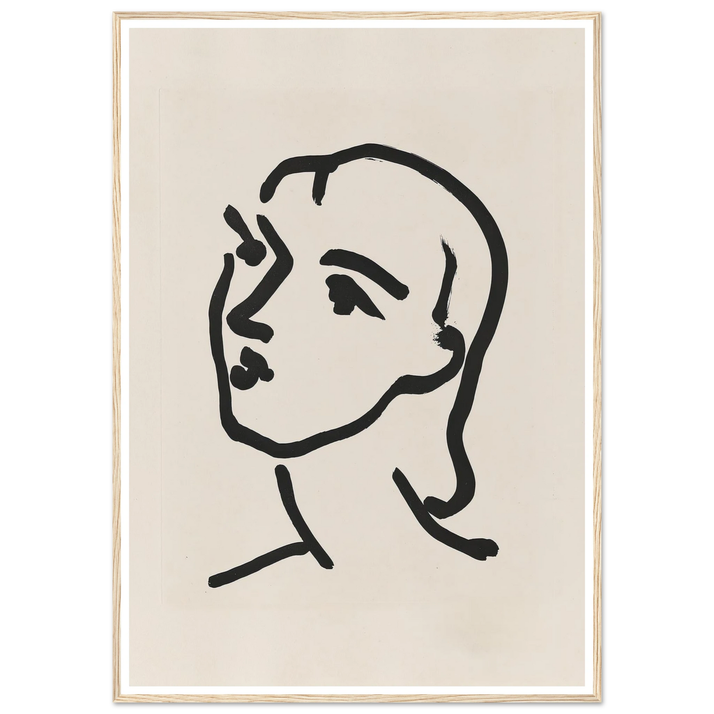 Nadia aux cheveux lisses (1948) Art Print | Henri Matisse-Quipham Collections