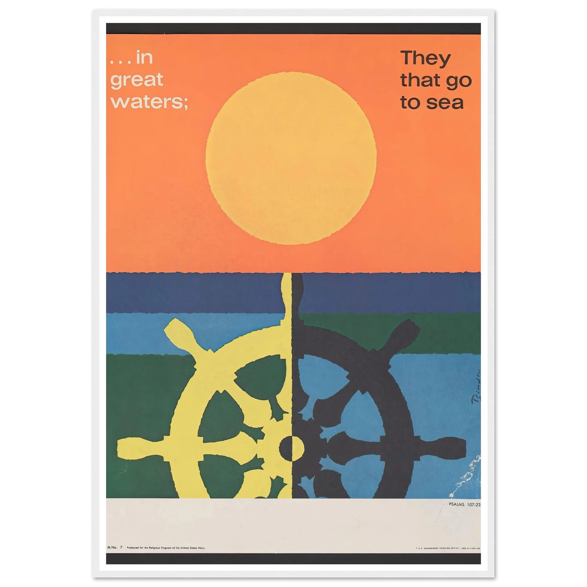 In great water; … Psalms 107_23 (1963) Art Print | Joseph Binder-Quipham Collections