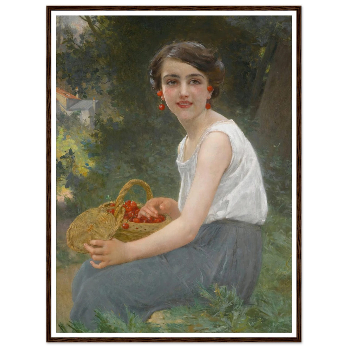 The cherry girl Art Print | Guillaume Seignac-Quipham Collections