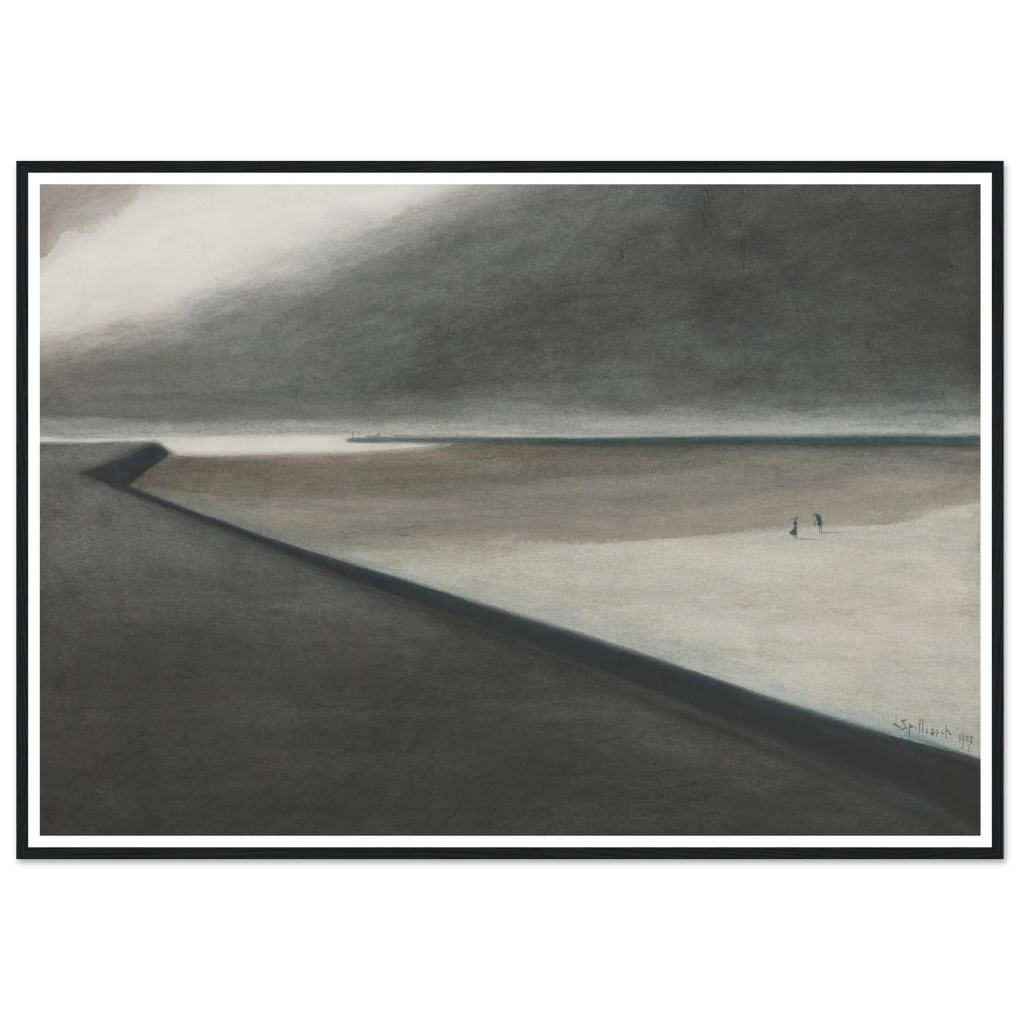 Digue et plage (1907) Art Print | Leon Spilliaert-Quipham Collections