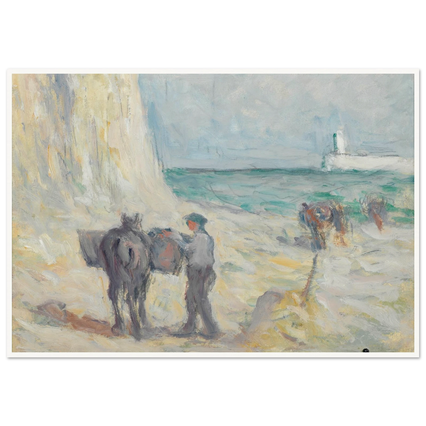 Le Tréport, le Ramassaage du Varech (1935) Art Print | Maximilien Luce-Quipham Collections