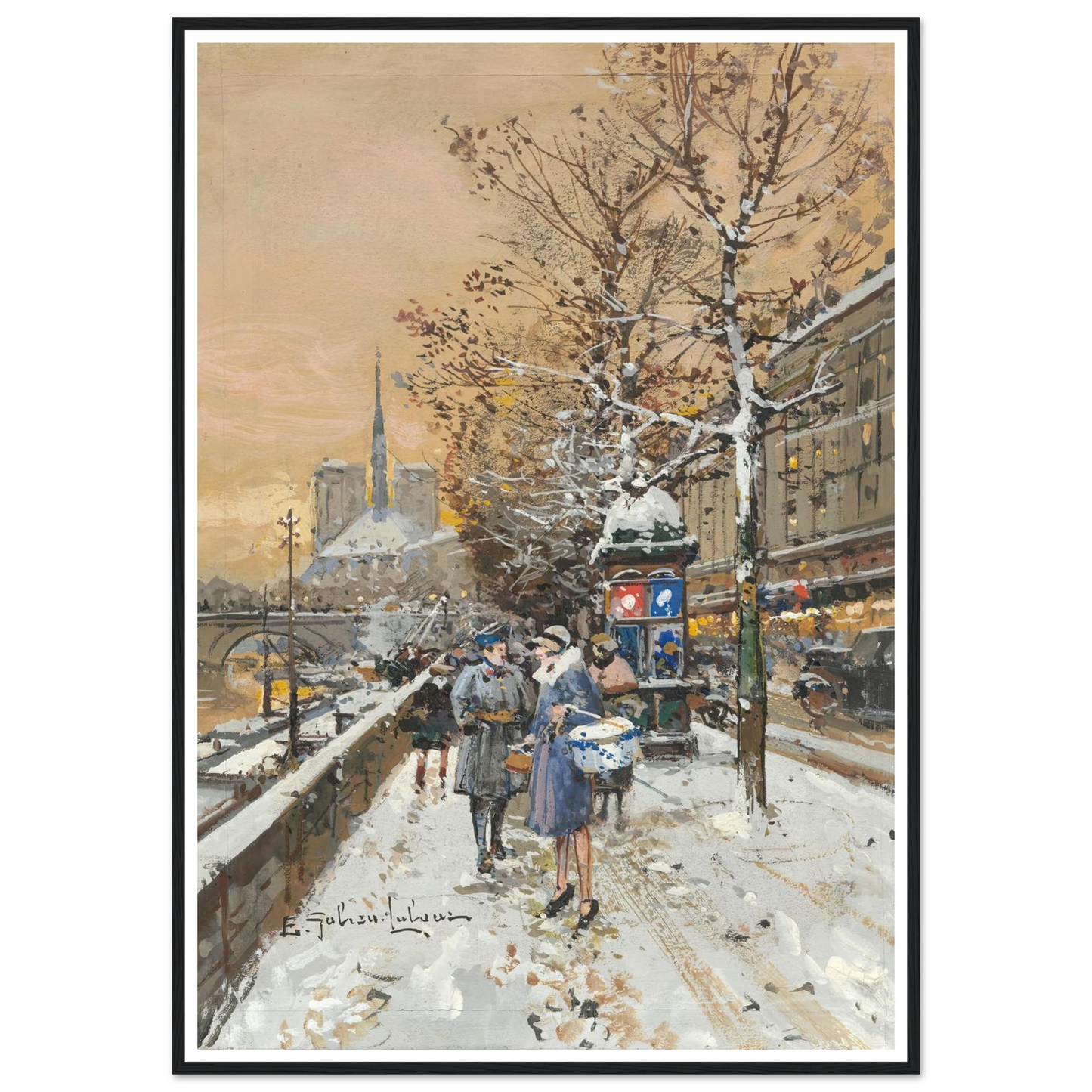 An assignation along the Seine Art Print | Eugene Galien Laloue-Quipham Collections