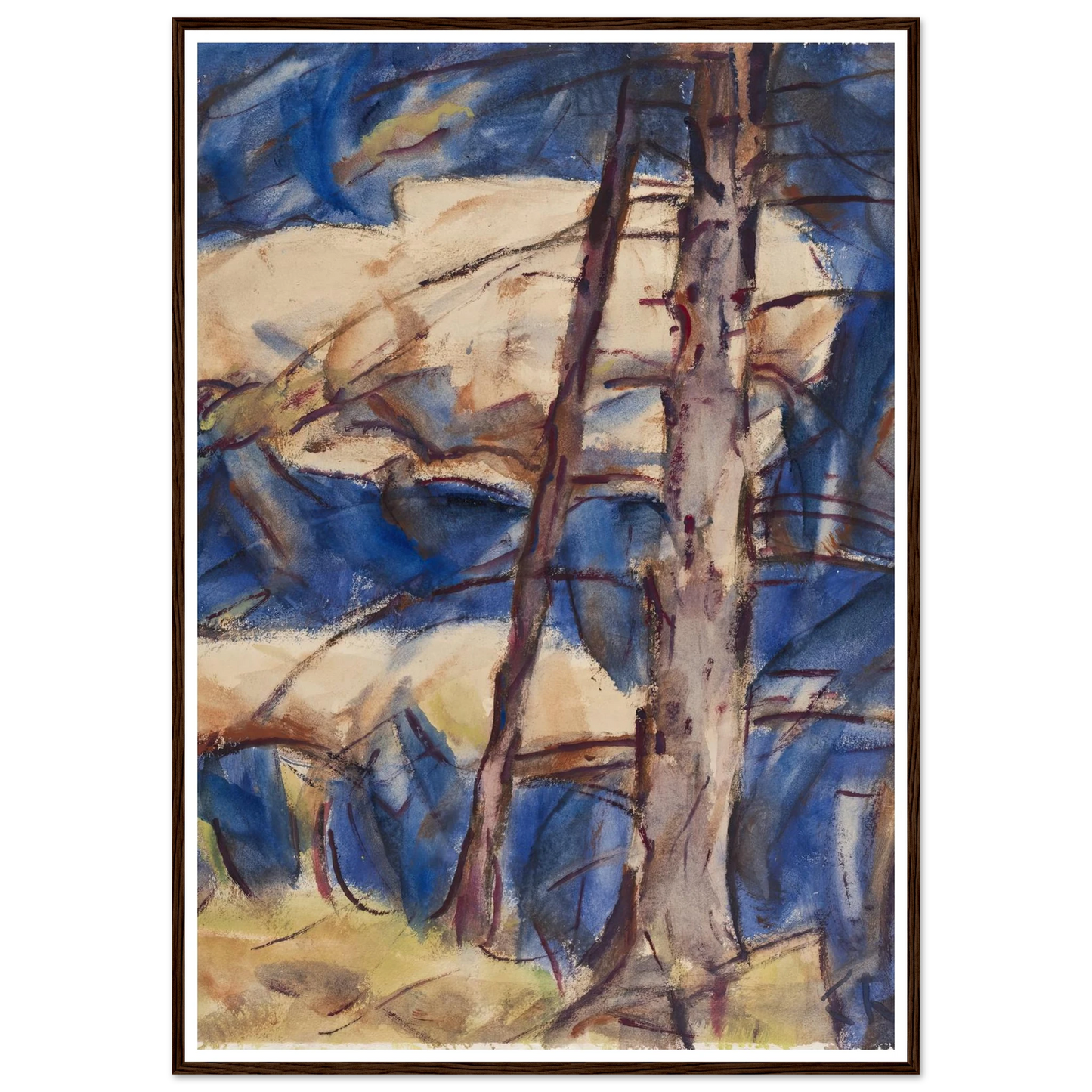 Bare Conifers (1921) Art Print | Christian Rohlfs-Quipham Collections