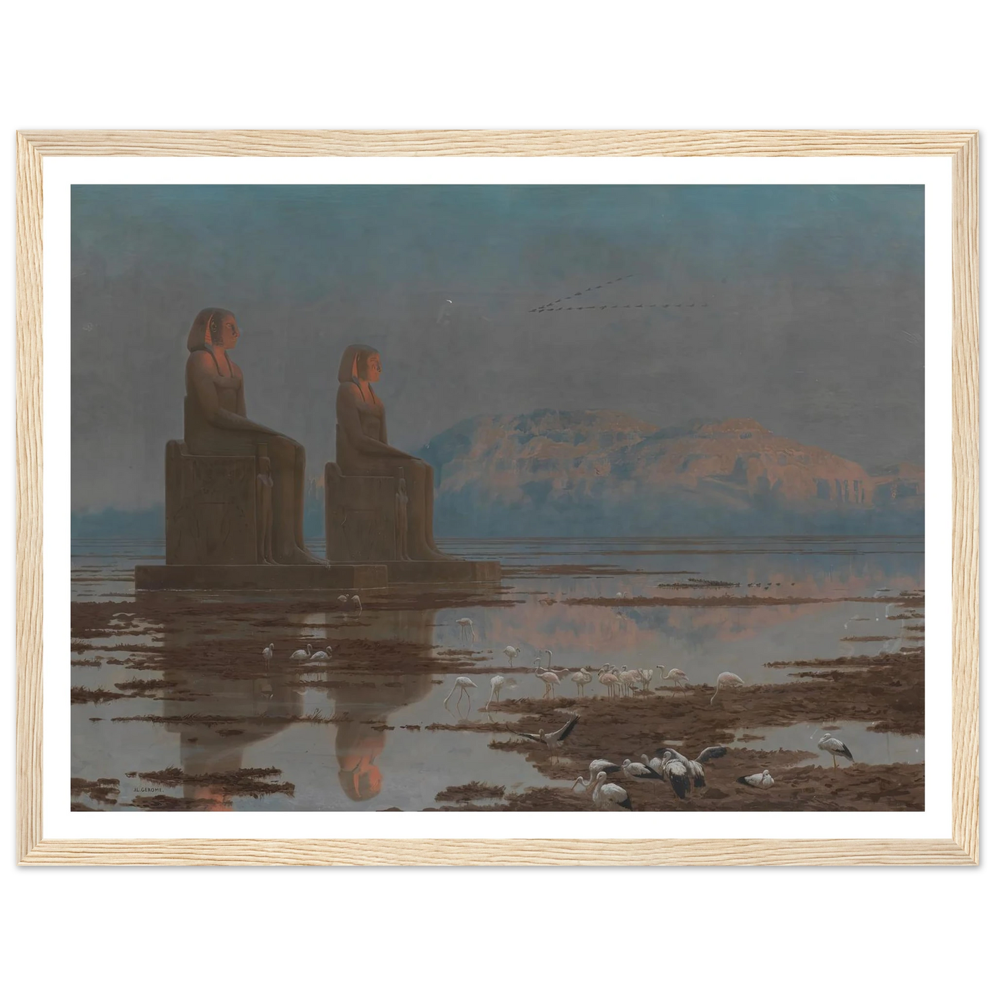 The Nile in flood, Thebes Art Print | Jean Leon Gerome-Quipham Collections