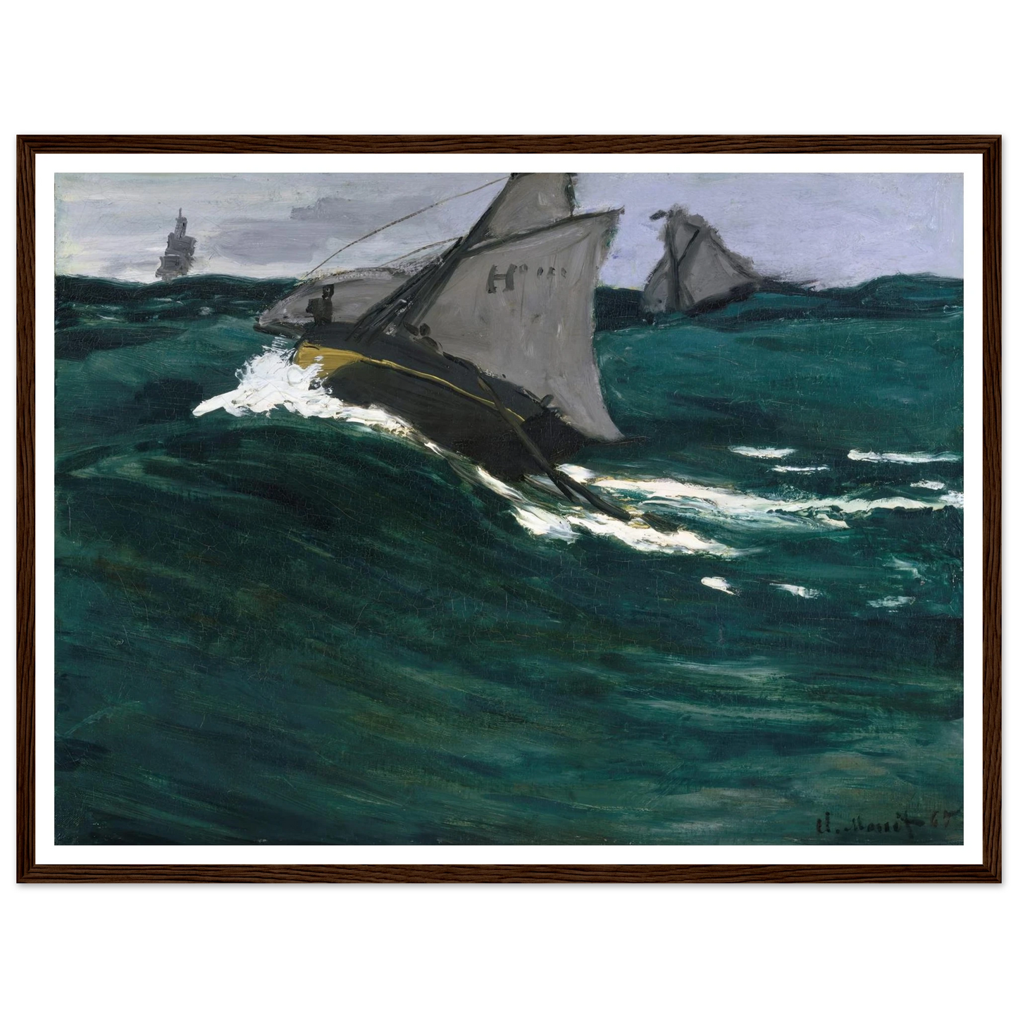The Green Wave (circa 1866–1867) Art Print | Claude Monet-Quipham Collections