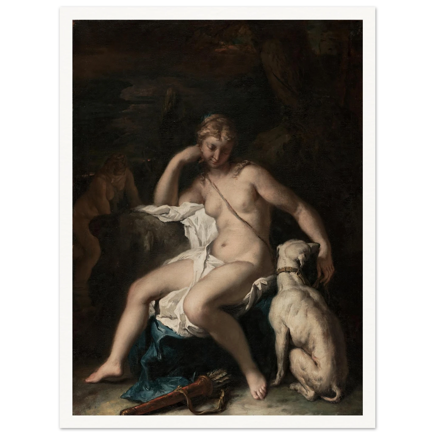 Diana and Her Dog (1717–1720) Art Print | Sebastiano Ricci-Quipham Collections