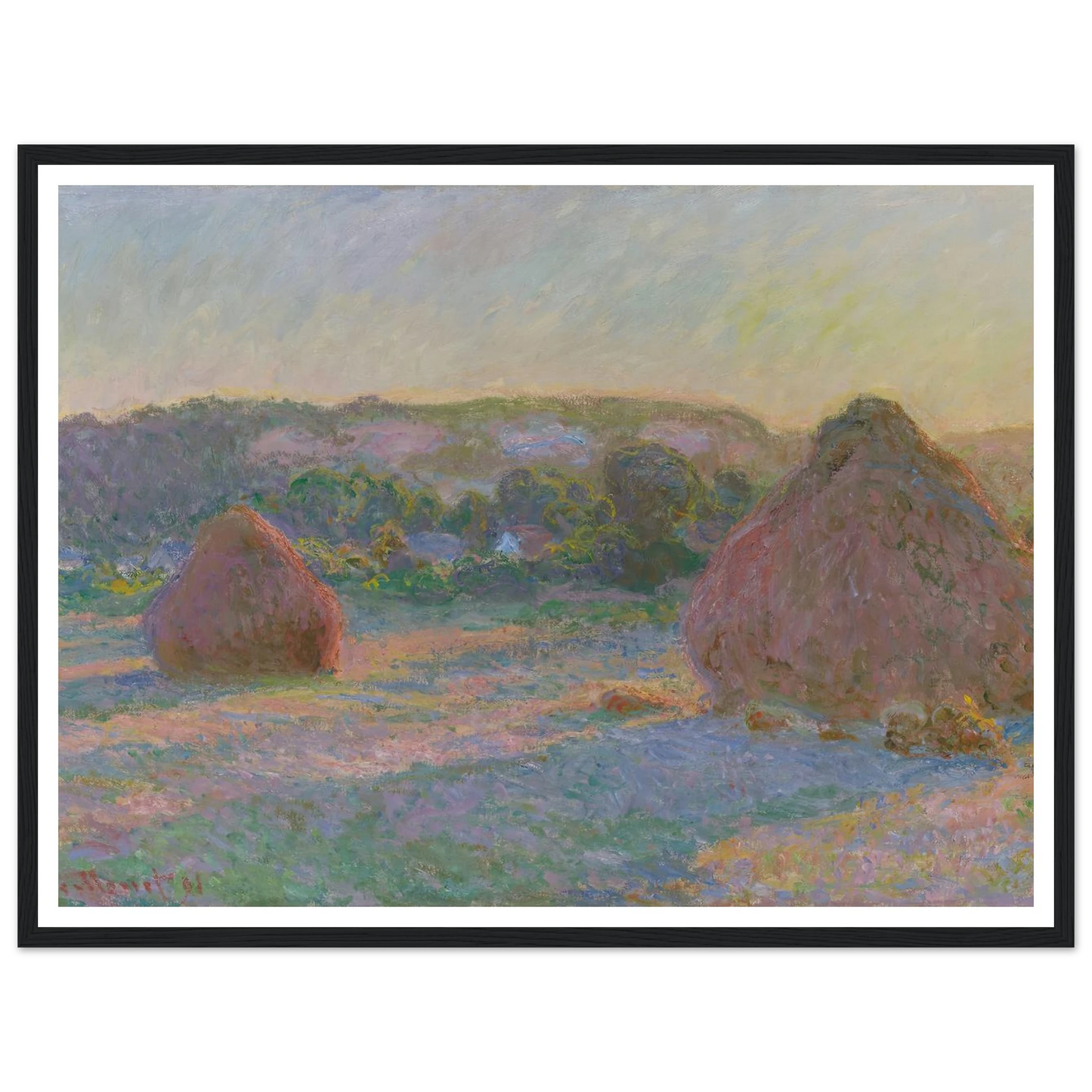 Stacks of Wheat (End of Summer) (1890-91) Art Print | Claude Monet-Quipham Collections