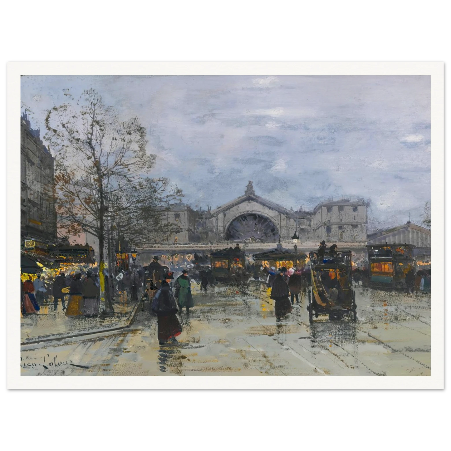 La Gare De L’est Art Print | Eugene Galien Laloue-Quipham Collections