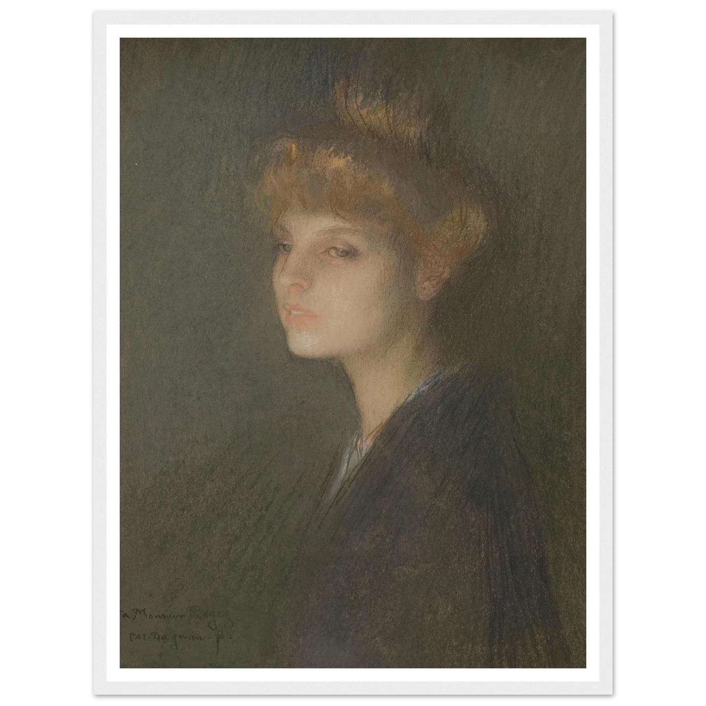 Portrait de femme (1895 - 1905) Art Print | Pascal Adolphe Jean Dagnan Bouveret-Quipham Collections