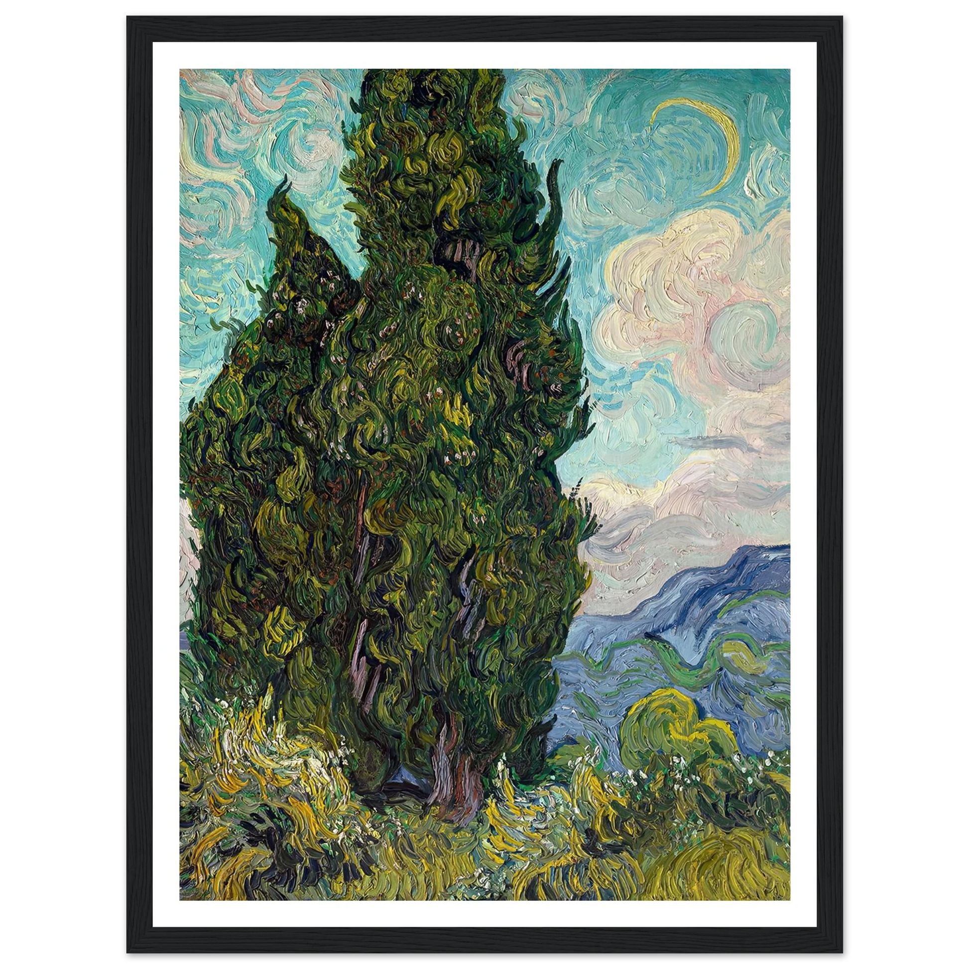 Cypresses (1889) Art Print | Vincent van Gogh-Quipham Collections