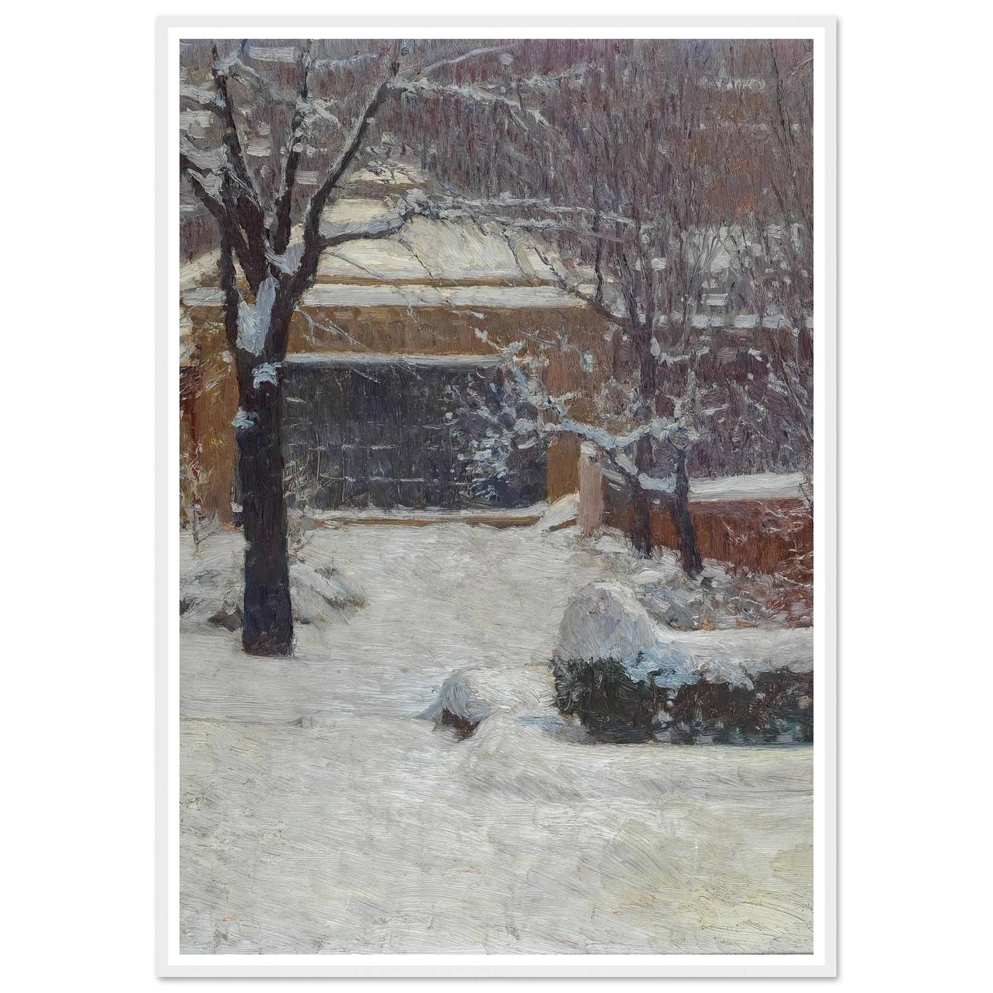 Winter at Hohe Warte, Rothschild Gardens (c. 1902) Art Print | Carl Moll-Quipham Collections