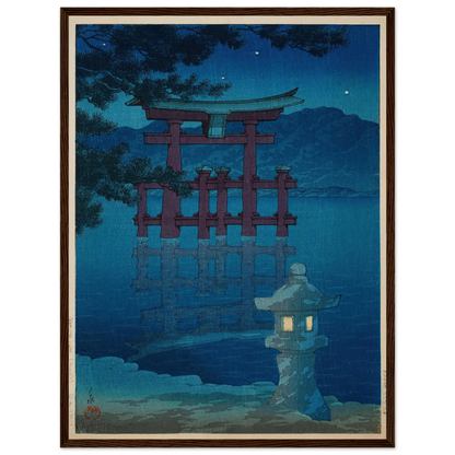 Hoshizukiyo Miyajima (Starlit Night at Miyajima) (1928) Art Print | Kawase Hasui-Quipham Collections